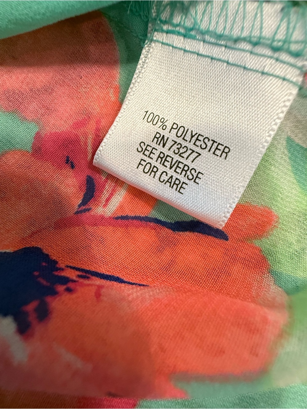 Candies floral tank top teal pink purple SZ XS - Picture 6 of 11